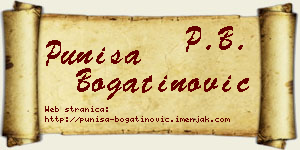 Puniša Bogatinović vizit kartica